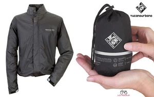 765-N TUCANO URBANO NANO RAIN GIACCA ANTIPIOGGIA SUPERCOMPATTABILE NERA MISURA L - Picture 1 of 1