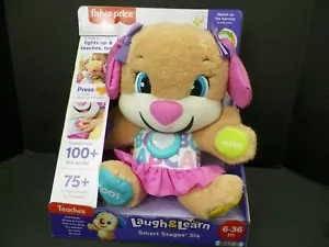 Fisher-Price Laugh and Learn Smart Stages Puppy Ages 6-36 Months Pink Ears - Picture 1 of 6