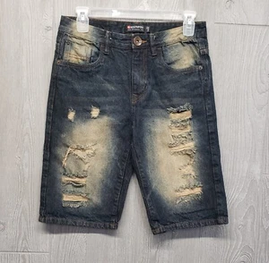 Southpole Shorts Youth Boys 12 Denim Bermuda Distressed Street Skater Grunge - Picture 1 of 19