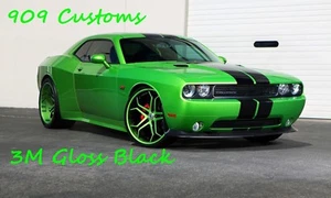 KIT DE CORTE DE CALCOMANÍAS DE VINILO GRÁFICAS GEMELAS RAYAS CARRERAS Dodge Challenger 08-14 10"  - Imagen 1 de 16