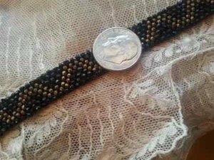 Antique Bead Trim Flapper Deco Era 3 yrds 3 pc Costume Lampshades Beads A16 - Picture 1 of 2