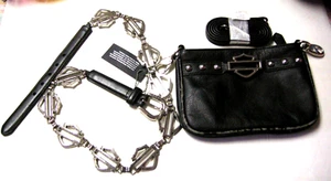 Harley-Davidson Purse & Bar & Shield Belt, DAMAGED, Brand New - Picture 1 of 5
