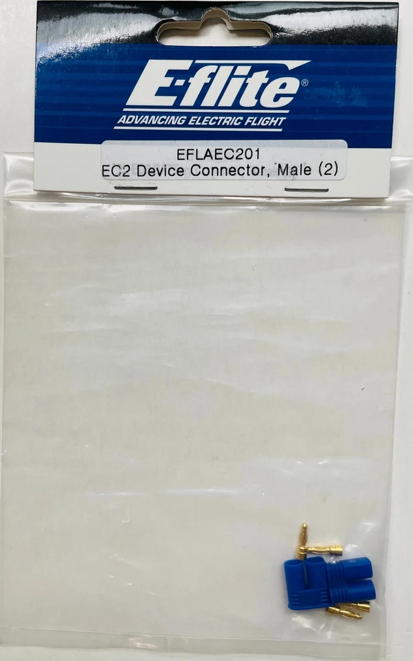 E-Flite EC2 Male Device Connectors (2) EFLAEC201 - Image 1 of 1
