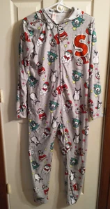 Justice Girl,s Christmas Animals 1 Piece Pajamas Sz 14/16 Plus, "S" Initial - Picture 1 of 10