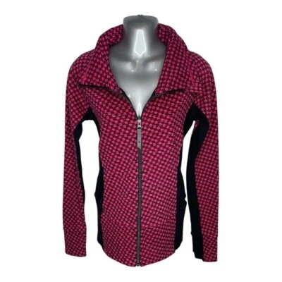 Chaqueta Lululemon Radiant para mujer 4 rosa negro algodón polar cuello alto Foto 1 de 4