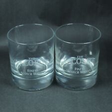 Vintage Pair of Jacobite Whisky Scotch Glasses Tumblers Clear Etched 8.3 x 7 cm