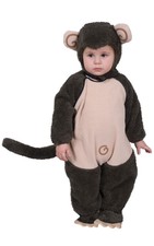 Kids Cute Plush Lil' Monkey Fancy Dress Costume By Dress up America 0-6 months