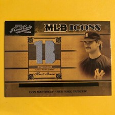 Don Mattingly 2005 Playoff Prime Cuts MLB Icons Materials Position Jerseys 08/50