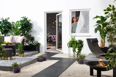 Pollenschutzvlies für Fenster - mit selbstklebendem Klettband 130x150 cm in Weiß - Bild 1 von 3