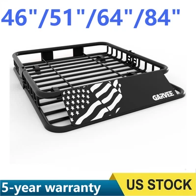46"/51"/64"/84" Universal SUV Roof Rack Cargo Car Luggage Carrier Basket Holder - Image 1 of 4