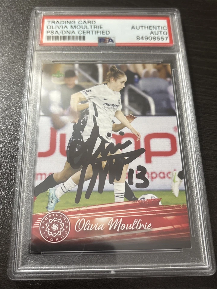 Signed 2021 Parkside NWSL Vol 2 Olivia Moultrie #300 Rookie RC Auto Psa/Dna Wow! - Image 1 of 1