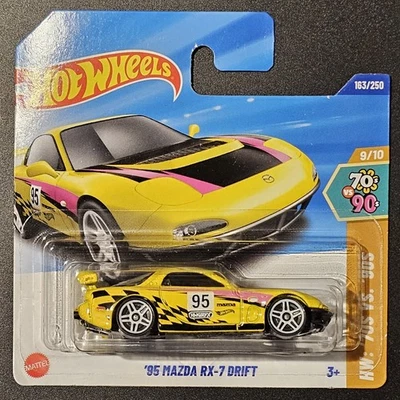 Hot Wheels 95 Mazda RX7 Drift 70s Vs 90s, Yellow, 2025 Hotwheels  - Image 1 of 4