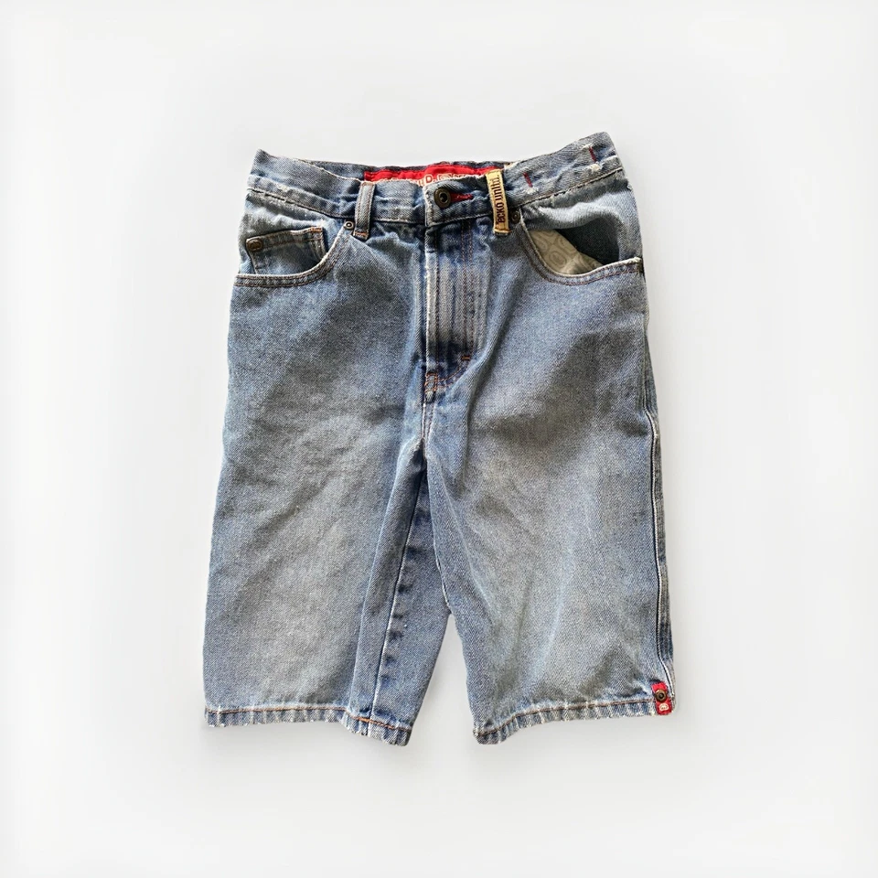 Pantalones Cortos de Jean Ecko Unltd Vintage Y2K Años 90 Niños Talla 7 Azul Denim Algodón Ramie Foto 1 de 4
