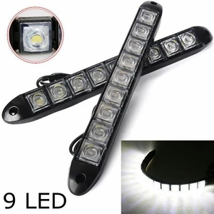 2x9 LEDs Per Light Car Flexible LED Light Bar Waterproof Daytime Running Lamp - Picture 1 of 12