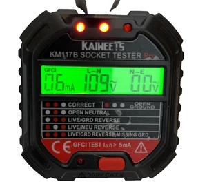 Probador de enchufes Kaiweets Pro KM117B - PROBADO Y FUNCIONA - Imagen 1 de 12