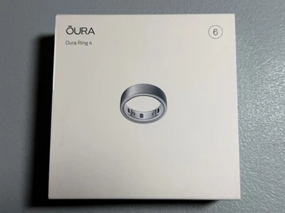 NEW Oura Ring 4 Smart Ring 4th Gen. Size 6  Activity Tracker Brushed Silver - Image 1 of 2