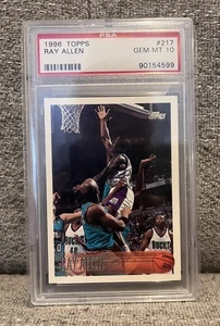 1996 Topps Ray Allen Rookie Card # 217 ⭐️ PSA GEM MINT 10 ⭐️ Collectors Dream - Picture 1 of 2