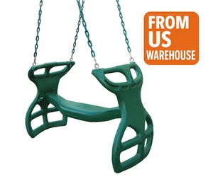NEW Dual Ride Glider Swing Slide Playset Plastic Children Backyard Playground - Picture 1 of 7