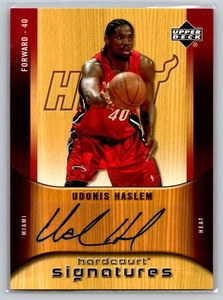 2005-06 Upper Deck Hardcourt Signatures Udonis Haslem #HS-UH Auto Miami Heat - Imagen 1 de 2
