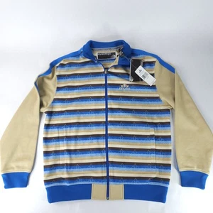 Enyce Clothing Co Jacket Mens Medium Blue Beige Colorful Hip Hop Rap 90s Skater - Picture 1 of 7