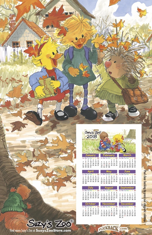 Calendario Suzy's Zoo 2018 imán de refrigerador Foto 1 de 1