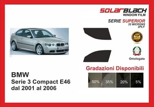 pellicola oscurante BMW serie 3 compact E46 dal 2001-06 kit anteriore SUPERIOR - Imagen 1 de 1