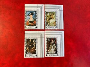 ANGUILLA 1978 MNH RUBENS ART PAINTINGS WIFE SUZANNE FOURMENT EASTER OVERPRINT