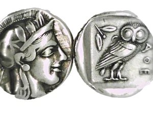 GREECE GREEK ATHENS TETRADRACHM GODDESS ATHENA OWL ANCIENT COIN MUSEUM REMAKE - Picture 1 of 10