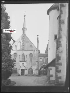 Abbaye de Lichtenthal, Plaque verre photo, négatif noir & blanc 9x12 cm - Photo 1 sur 2