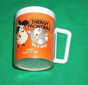 1983 ENERGY FRONTIER PETROLEUM AAPG TOBIN MAP DALLAS SAN ANTONIO HOUSTON MUG CUP - Picture 1 of 4