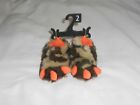 NEW, BABY TODDLER BOYS WONDER NATION CAMO PLUSH CLAW SLIPPERS, SIZE 2