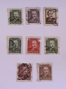 POLAND 1950 BOLESLAW BIERUT DEFINITIVE SET Postage Stamp Lot - Picture 1 of 2