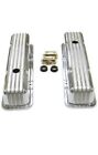 Vintage V8 Chevy 283 305 350 400 Retro Finned Aluminum TALL Valve Covers w Bolts Chevrolet CHEVY