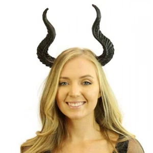 Corna di drago nero corna corna corna corna per testa costume di Halloween accessorio maschera - Foto 1 di 2