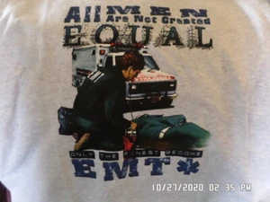 NEW T-Shirt: EMT All Men Are Not Created Equal (Gray) Front & Back S M XL - Picture 1 of 2