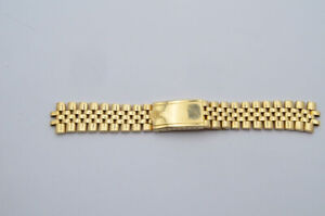 Rolex USA Jubilé Bracelet 19MM pour Hommes Montre Vintage 14K 585 Massif Or Rare