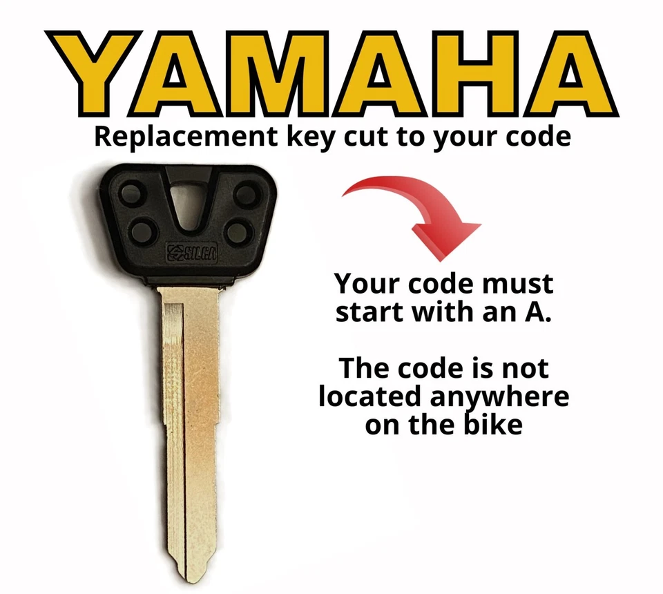  Llave de repuesto para llaves de moto scooter Yamaha cortada a tu código A7751-A8000 Foto 1 de 3