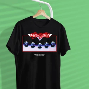 Camiseta Aerosmith Rocks con Dibujo de Banda Vintage Negra Unisex S-4XL SG537 - Imagen 1 de 3