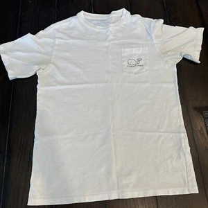 Vineyard Vines T-Shirt Boys Size L(16) Ivory 100% Cotton Crew Neck Short Sleeves - Picture 1 of 3