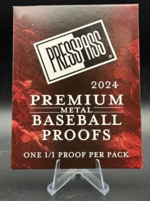 Paquete de pruebas de metal de béisbol premium Press Pass 2024 prueba de preproducción 1/1 Foto 1 de 2