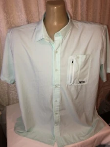 Fintech Men's 2XL Fishing Performance Shirt Vented Button Down Short Sleeve - Picture 1 of 7