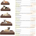 S M L XL XXL XXXL Orthopedic Memory Foam Brown Dog Bed w/Removable Cover&Bolster
