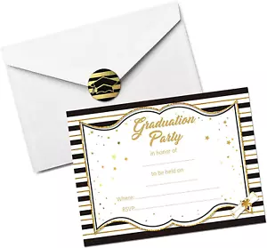 Graduation Party Supplies Invitations with Envelopes 2025,Grad Congrats Announce - Picture 1 of 12