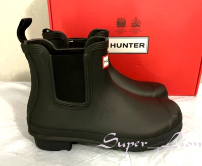 NEW WFS2078RMA Hunter Women's Original Chelsea Rain Boots - PICK SIZE - BLACK - Image 1 of 4