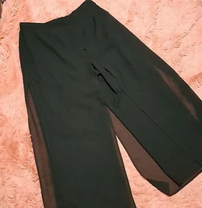 JBS Gr. 18 W Anzughose Damen schwarz transparent Lagenlook abgesetzt Reißverschluss hinten hohe Taille - Bild 1 von 6