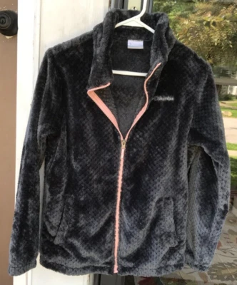 Columbia Sportswear Girls XL 18/20 Charcoal Gray Full Zip Fleece Jacket D - Image 1 of 4
