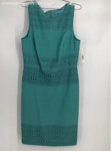 NWT Antonio Melani Women's Teal Sheath Dress - Size 10 - Picture 1 of 6
