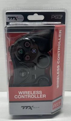 TTX Tech PS3 Wireless Controller Black New In Package - Image 1 of 4