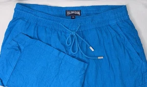 Vilebrequin Herren XL Blau Cargota Tasche Bermuda Shorts 100% Leinen BAIE9U01 - Bild 1 von 6
