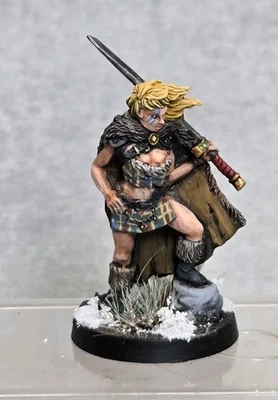 Juego de rol pintado Dungeons & Dragons Pathfinder 28 mm fantasía humana mujer bárbara  Foto 1 de 4